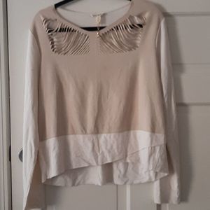 VGUC Liberty Garden anthropologie faux suede cutout top